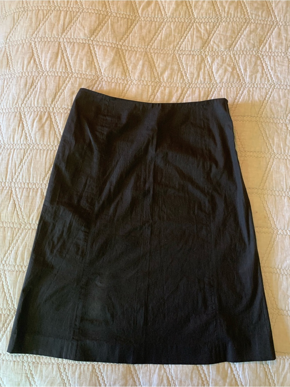 Theory Cotton Blend Black A-Line Skirt Size 2